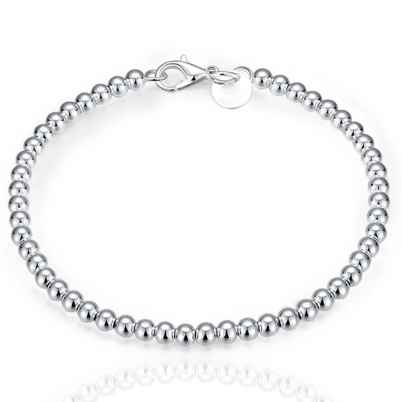 💫 Dainty Beads Sterling Silver Bracelet - Picture 2 of 3